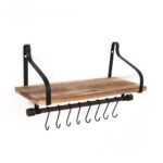 Wall Shelf Mounted Rustic Wood For Bathroom Kitchen – Bild 4