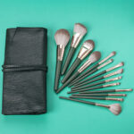 14pcs Green Cloud Makeup Brushes Cosmetics Tools Set Wooden Handle – Bild 5