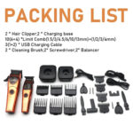 Professional 9200RPM 2PC SET Hair Clippers Hair Trimmer with Charging – Bild 5
