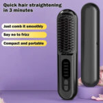 Straight hair comb Wireless Hair Straightener Brush with 5 Temp