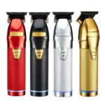 Professional Hair Trimmer Gold For Men Rechargeable Barber Cordless