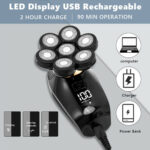 5 In 1 7D Men's Rechargeable Bald Head Electric Shaver – Bild 2