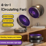 6-Zoll multifunktionaler, faltbarer Desktop-USB-Ventilator – leuchtend im Dunkeln & leise