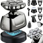 7D Head Shaver Electric Razor for Men 6 in 1 Grooming Head Shaver