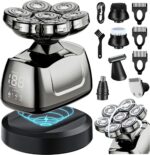 7D Head Shaver Electric Razor for Men 6 in 1 Grooming Head Shaver