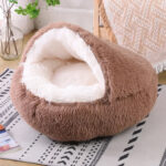 Plush Round Cat Bed Pet Mattress Warm Soft and Comfortable Basket Cat
