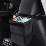 Car Trash Can With Lid Car Trash Bag Hanging With Storage Pockets – Bild 4