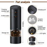 Electric Automatic Salt and Pepper Grinder USB Rechargeable Adjustable – Bild 6