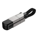 Zinc Alloy 4-in-1 Portable Keychain Charging Cable 60W PD Fast Charge