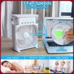6 Inch Air Conditioner Cooling Fan With 3 Speeds 5 Sprays 7 Color – Bild 4