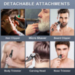 6 In 1 Hair Clipper Sets Fast USB Charging Electric Shaver Washable – Bild 3