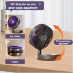6-Zoll multifunktionaler, faltbarer Desktop-USB-Ventilator – leuchtend im Dunkeln & leise – Bild 4