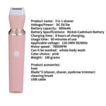 3 in 1 Electric Hair Remover Rechargeable Lady Shaver Trimmer Eyebrow – Bild 6