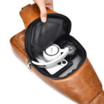Men Cross Body Bag Sling Backpack Fashion Retro Travel Male Side – Bild 4