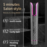 Automatic Hair Curler Electric Wireless USB Charging Portable Non-Hurt – Bild 4