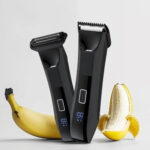Body & Groin Hair Trimmer for Men Waterproof Dual-Head Ceramic Blade