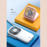 Mini Cooling Fan Foldable Neck Hanging Fan USB Adjustable Rechargeable – Bild 5