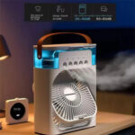 6 Inch Air Conditioner Cooling Fan With 3 Speeds 5 Sprays 7 Color – Bild 3