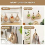 Wall Hanging Fruit Baskets For Kitchen 3 Pack Woven Produce Holder – Bild 5