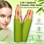 2 IN 1 Rechargeable Electric Eyebrow Trimmer Epilator