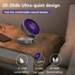 6-Zoll multifunktionaler, faltbarer Desktop-USB-Ventilator – leuchtend im Dunkeln & leise – Bild 5