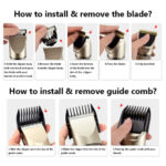 Full Body Washable Electric Hair Clipper Ceramic Professional Fine – Bild 6