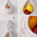 Wall Hanging Fruit Baskets For Kitchen 3 Pack Woven Produce Holder – Bild 4