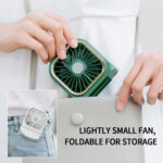 Mini Cooling Fan Foldable Neck Hanging Fan USB Adjustable Rechargeable – Bild 4