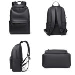 Backpack For Men PU Leather High Quality Business Travel Bag Solid – Bild 4