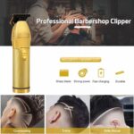 Professional Hair Trimmer Gold For Men Rechargeable Barber Cordless – Bild 5