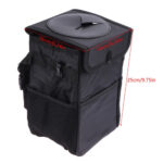 Car Trash Can With Lid Car Trash Bag Hanging With Storage Pockets – Bild 6