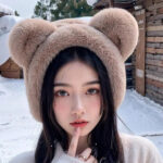 Bear Earmuffs Cartoon Little Bear Warm Earmuffs for Girls Winter – Bild 5