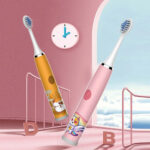 Kids Sonic Electric Toothbrush Colorful Cartoon For Kids Ultrasonic – Bild 4