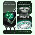 Electric Shavers for Men Portable Power Display 3D Floating Blade Full – Bild 3