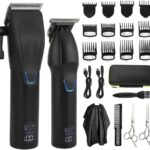 2-pcs/Set Professional Hair Clipper For Men Barber Cordless Electric