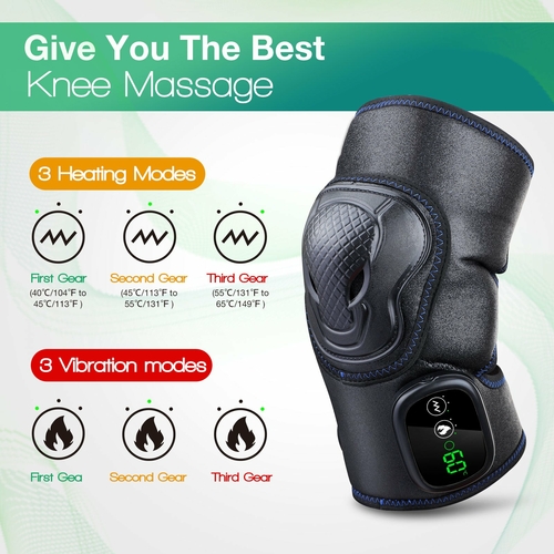 Sc62c3e3e5715400d81075548c56a8478p.jpg Electric Heat Knee Massager Pain Knee Joint Brace Support – Bild 1