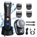 Men's Electric Groin Hair Trimmer Pubic Hair Trimmer Body Grooming