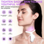 Rechargeable Face and Neck Massager with 7 Colours LED and Heat Mode, – Bild 3