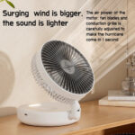 6-Zoll multifunktionaler, faltbarer Desktop-USB-Ventilator – leuchtend im Dunkeln & leise – Bild 3