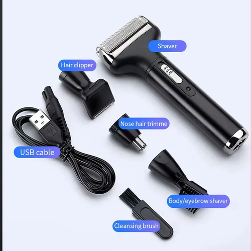Se481204045fb4afb9208f33233d0c42fX.jpg Electric Shaver Razor Cordless Beard Trimmer for Men 4 in 1 Ear and – Bild 1