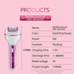 3 in 1 Rechargeable Women Epilator for Face Body Electric Shaver – Bild 6