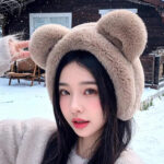Bear Earmuffs Cartoon Little Bear Warm Earmuffs for Girls Winter – Bild 4