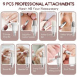 Cordless Electric Nail File Set Portable Nail Drill Machine for Hand – Bild 4