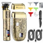 Professional Hair Clippers Set T Blade Hair Trimmer For Men Electric