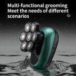6 in 1 7D Floating Cutter Beard Electric Head Shaver for Bald Men USB – Bild 4