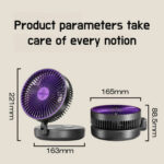 6-Zoll multifunktionaler, faltbarer Desktop-USB-Ventilator – leuchtend im Dunkeln & leise – Bild 6