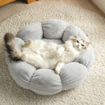 Autumn Winter Plus Velvet Thick Round Flower Cat Litter Kennel – Bild 2
