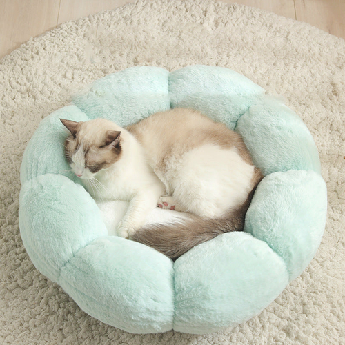 a4097735-e18d-4b34-9fe4-fad5eabb65f9.jpg Autumn Winter Plus Velvet Thick Round Flower Cat Litter Kennel – Bild 1