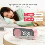 Music Alarm Clocks Mirror FM Radio LED Bluetooth Speaker – Bild 2