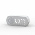 Music Alarm Clocks Mirror FM Radio LED Bluetooth Speaker – Bild 6